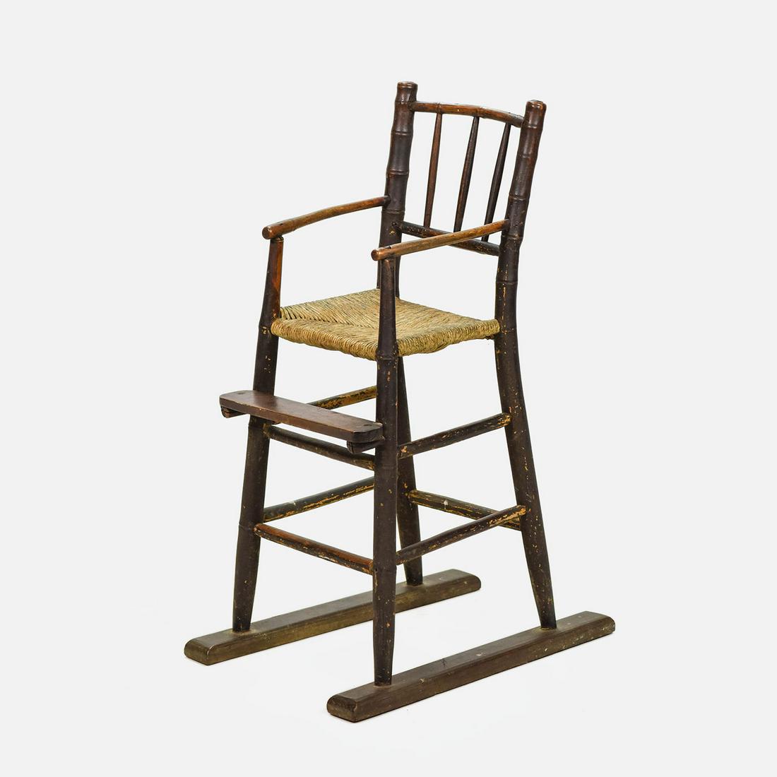 Early 19thC Antique Bamboo Turned Childs High Chair (1 of 7)