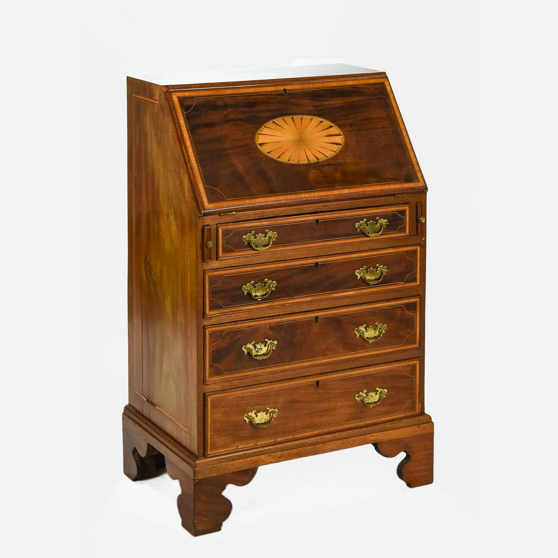 Antique 19thC Diminutive English Slant Writing Desk (1 of 7)