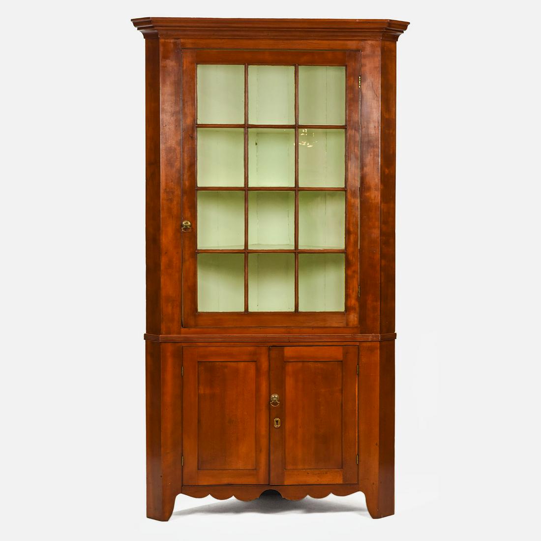 Antique 19thC Stained Pine Southern Corner Cupboard (1 of 13)