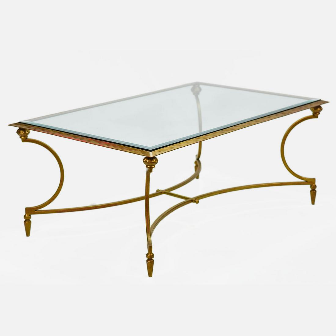 Vintage Mid 20thC Iron Glass Regency Coffee Table (1 of 8)