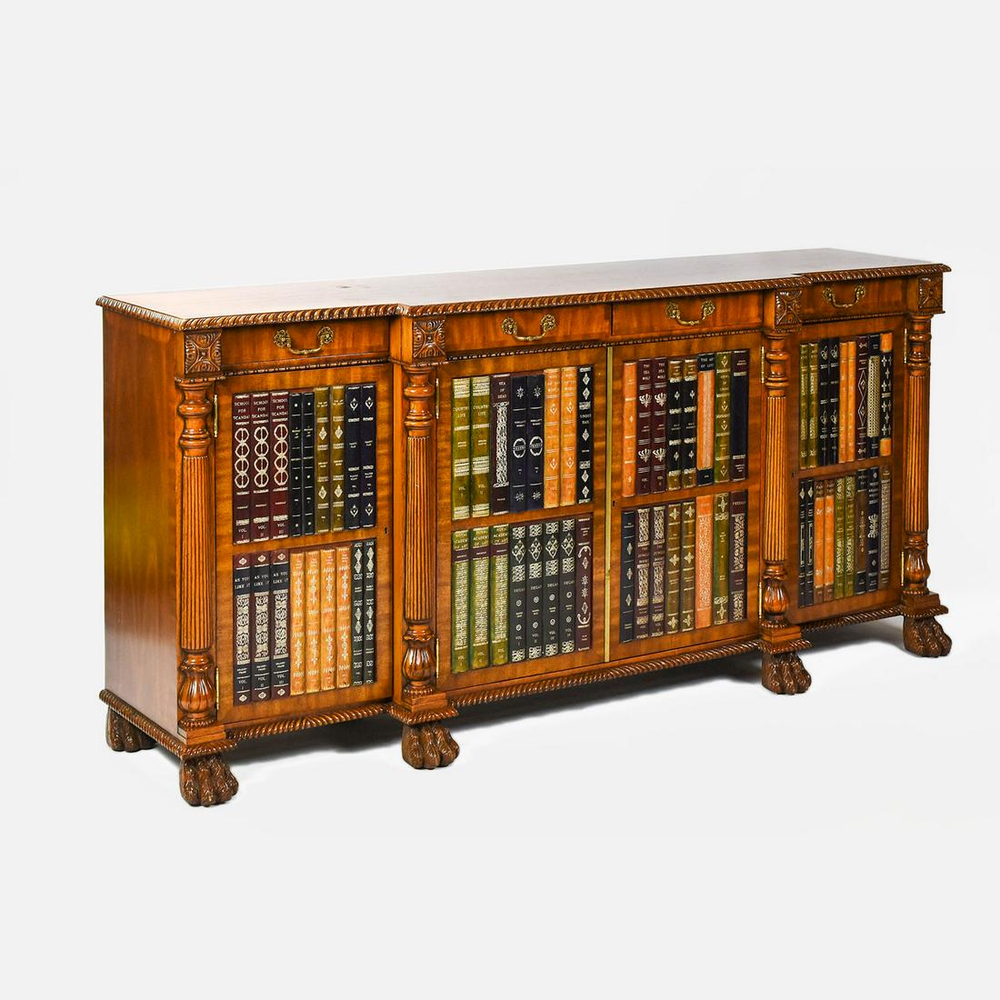 Maitland-Smith Regency Faux Books Mahogany Sideboard (1 of 13)