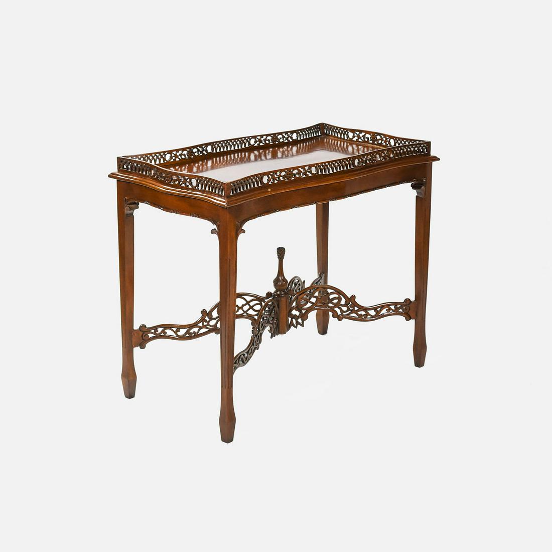 English Chinese Chippendale Style Mahogany Table (1 of 13)