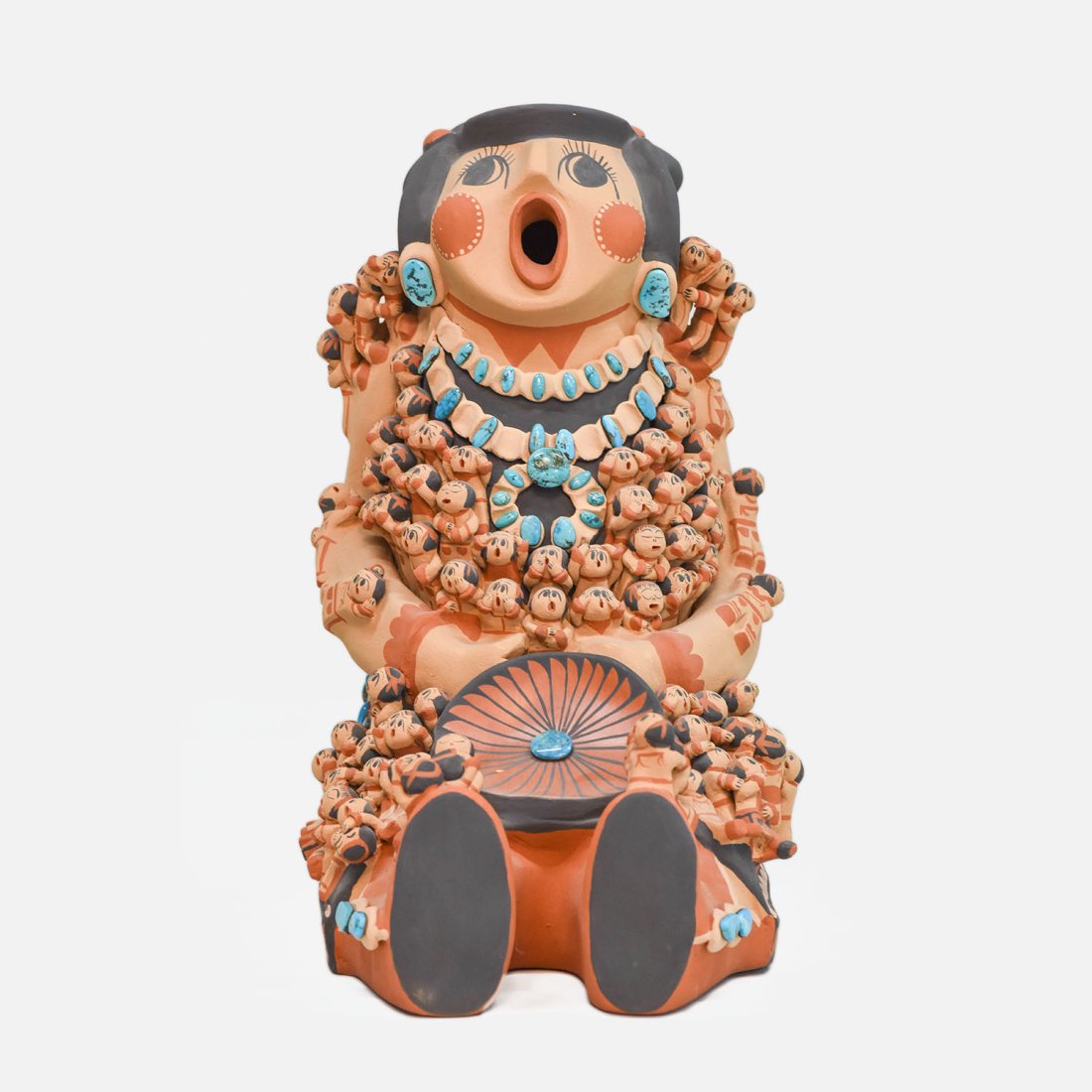 17" Native American Jemez Storyteller by Caroline Sando (1 of 8)