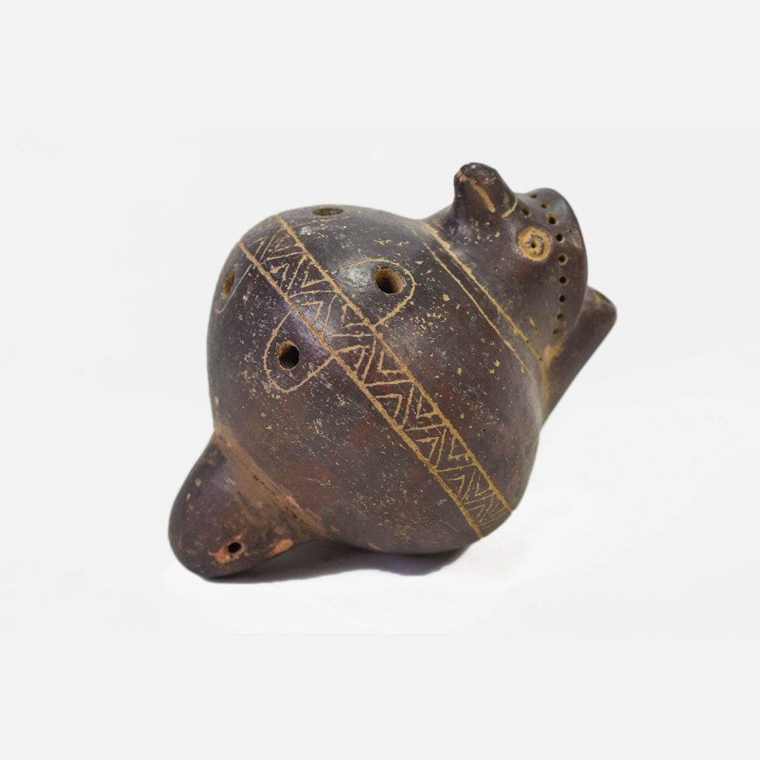 Pre-Columbian Figural Pottery Bird Ocarina (1 of 7)