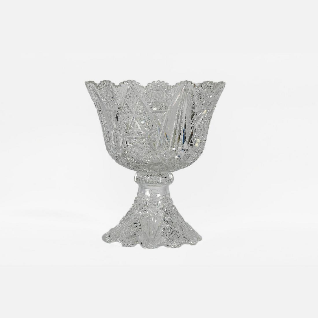Antique Hoare Am. Brilliant Cut Crystal Punch Bowl (1 of 18)