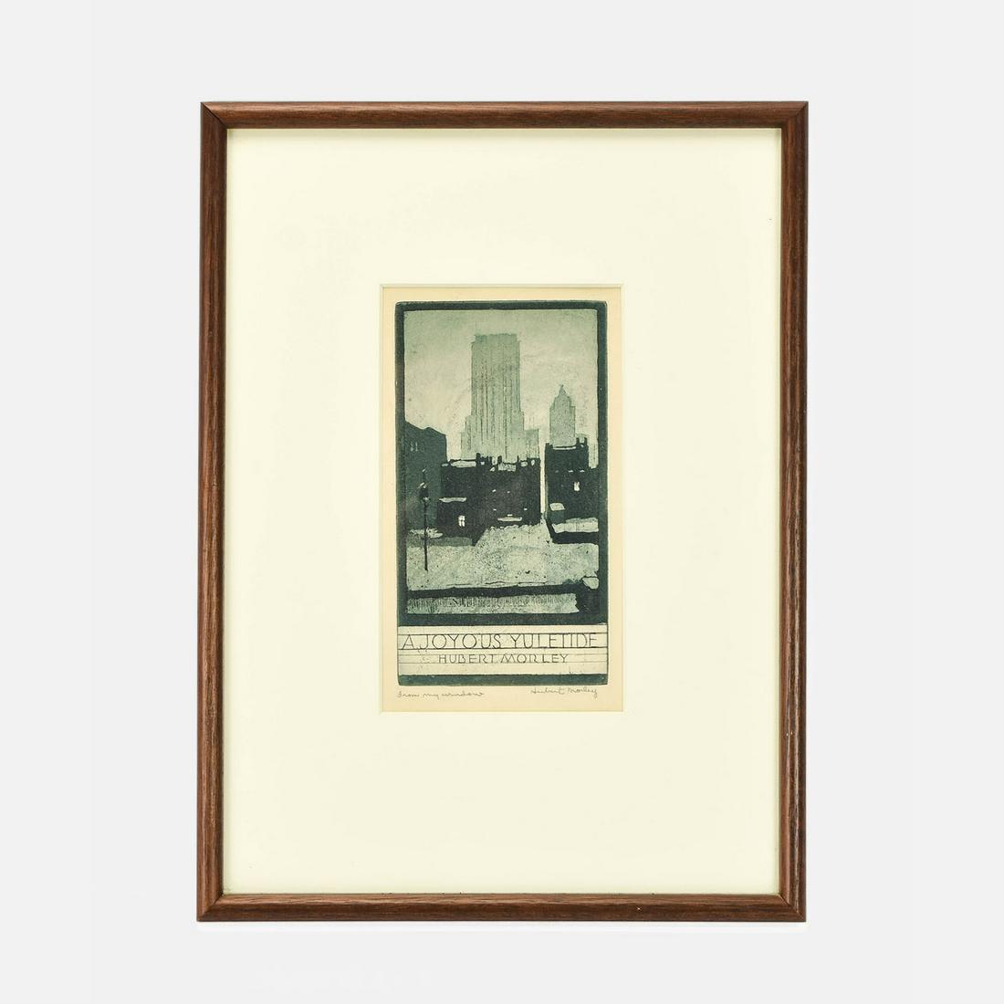 Original Hubert Morley "From My Window" Signed Chicago Etching (1 of 7)