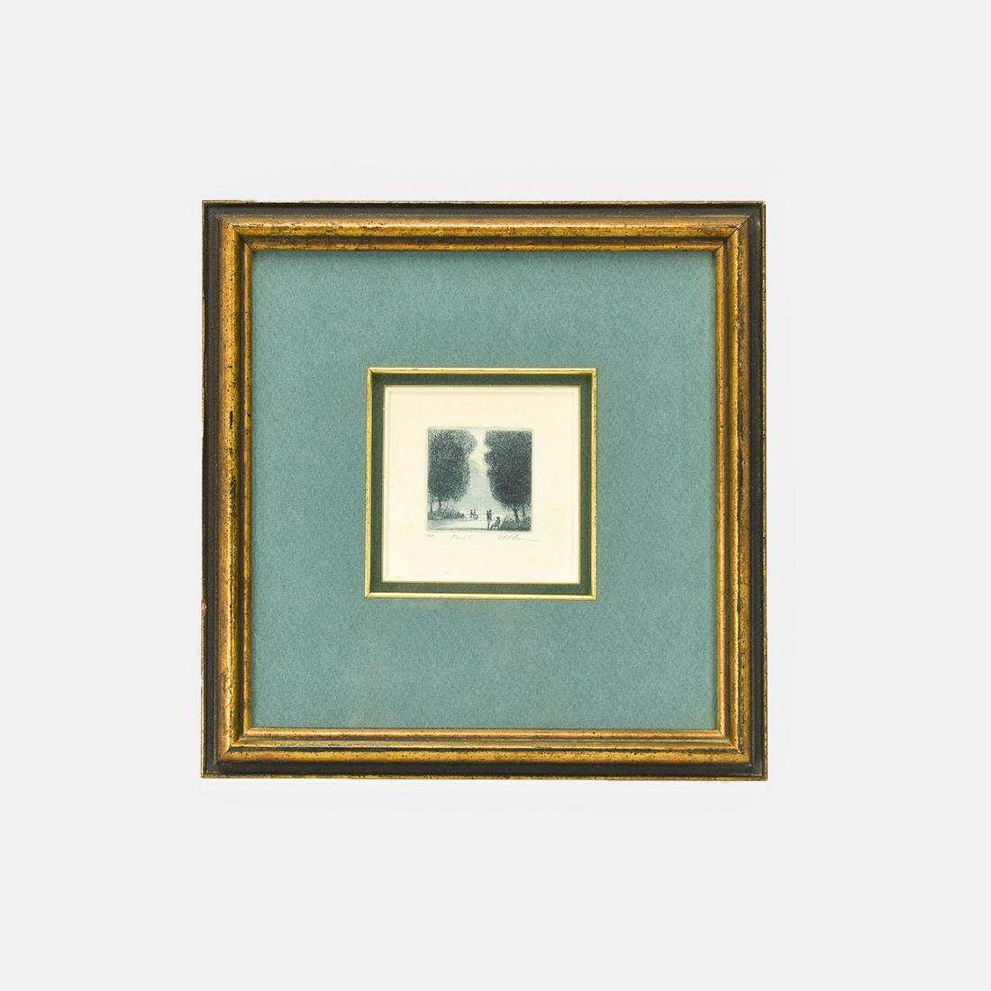 Harold Altman "Park V" Signed Color Etching Artist Proof (1 of 6)