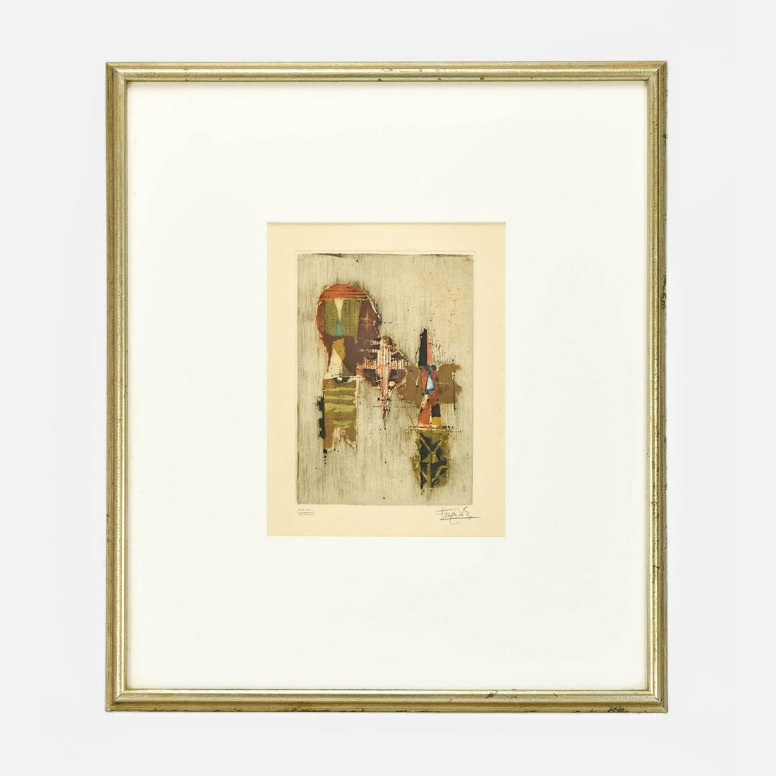 Johnny Friedaender "I Think All" Framed Aquatint Etching #3 (1 of 6)