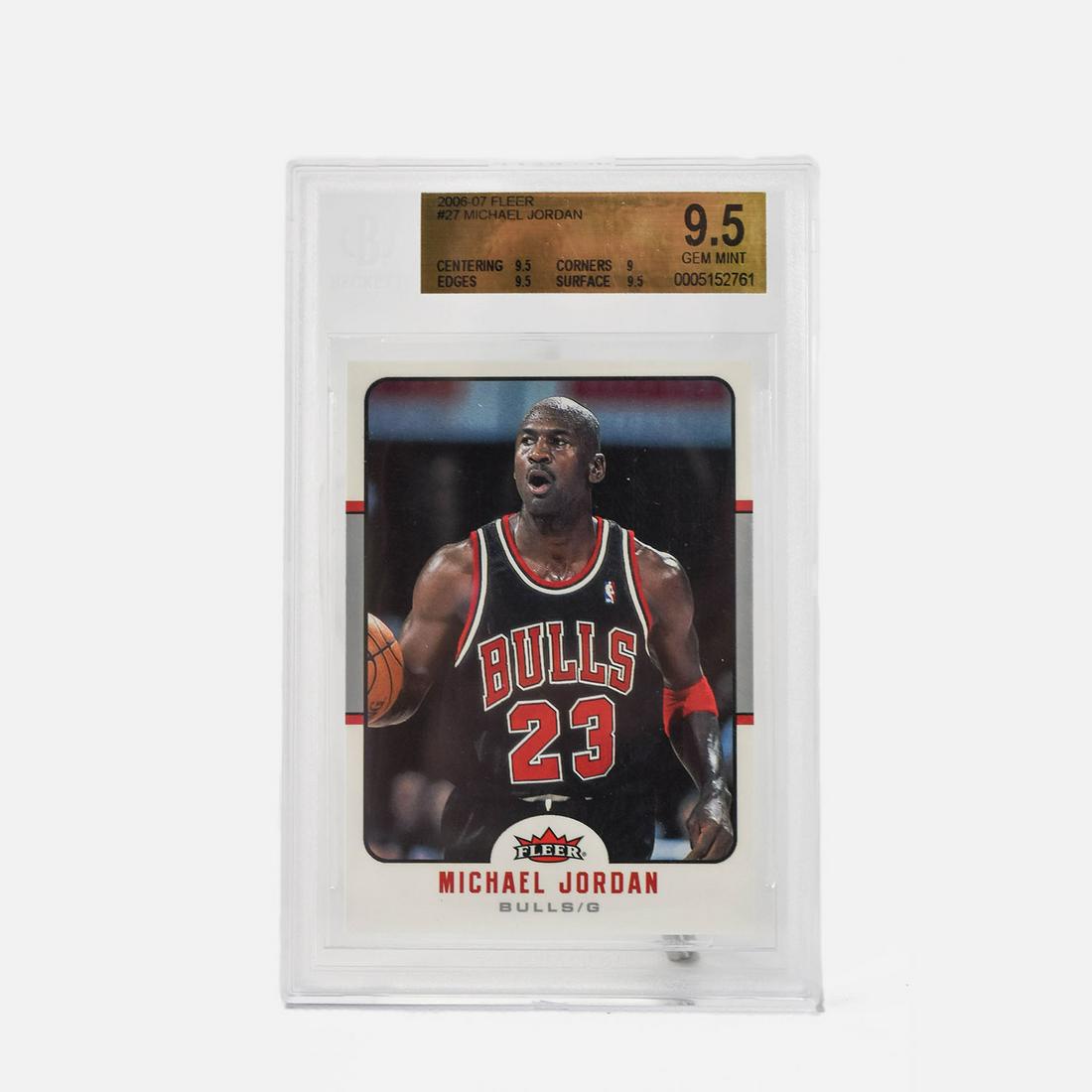 2007 Fleer Michael Jordan No. 27 Basketball Card (1 of 3)