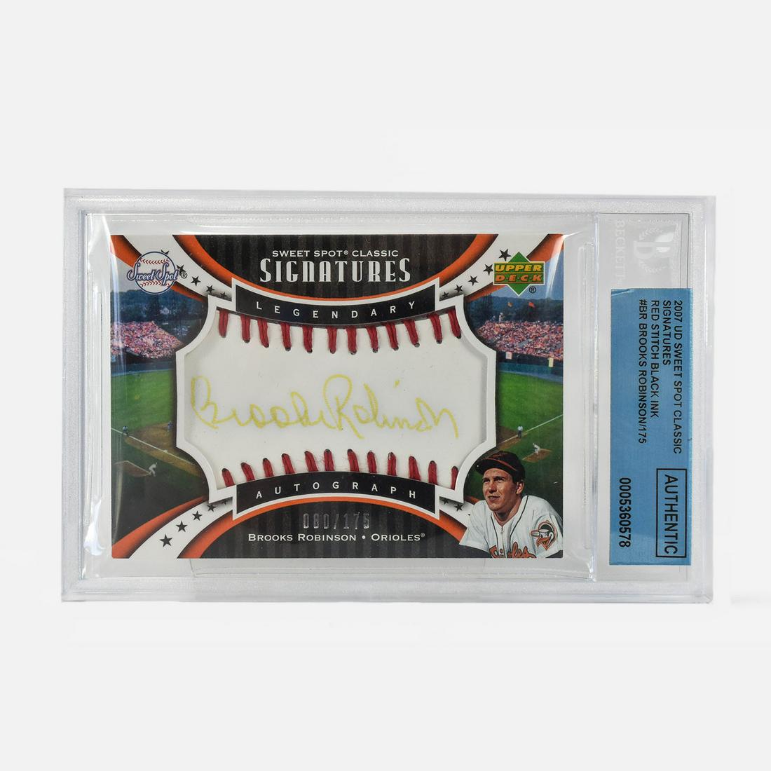 Autographed 2007 Upper Deck Sweet Spot Classic Signatures Brooks Robinson Baseball Card (1 of 3)