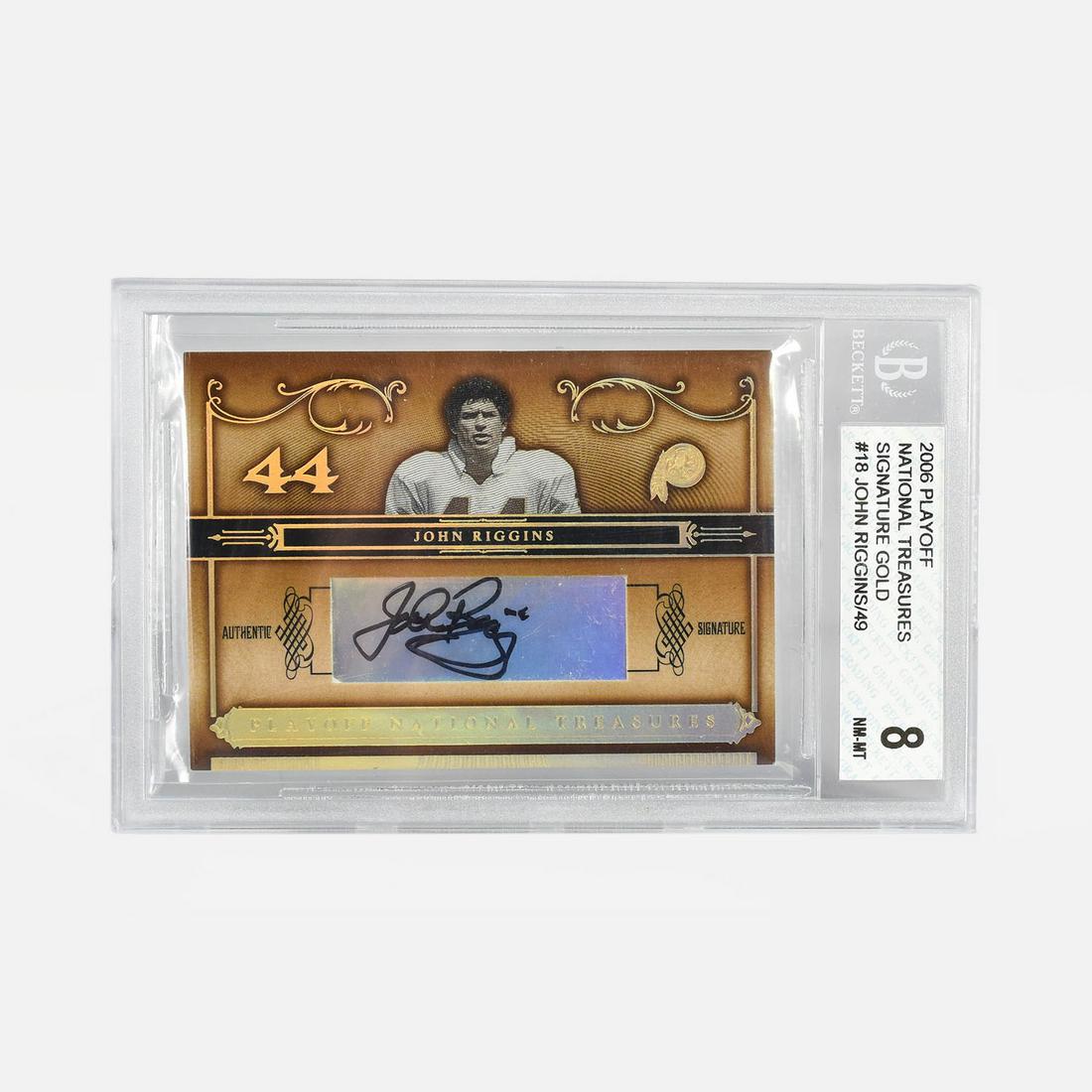 2006 Playoff National Treasures Signature Gold John Riggins No. 18 Football Card (1 of 2)
