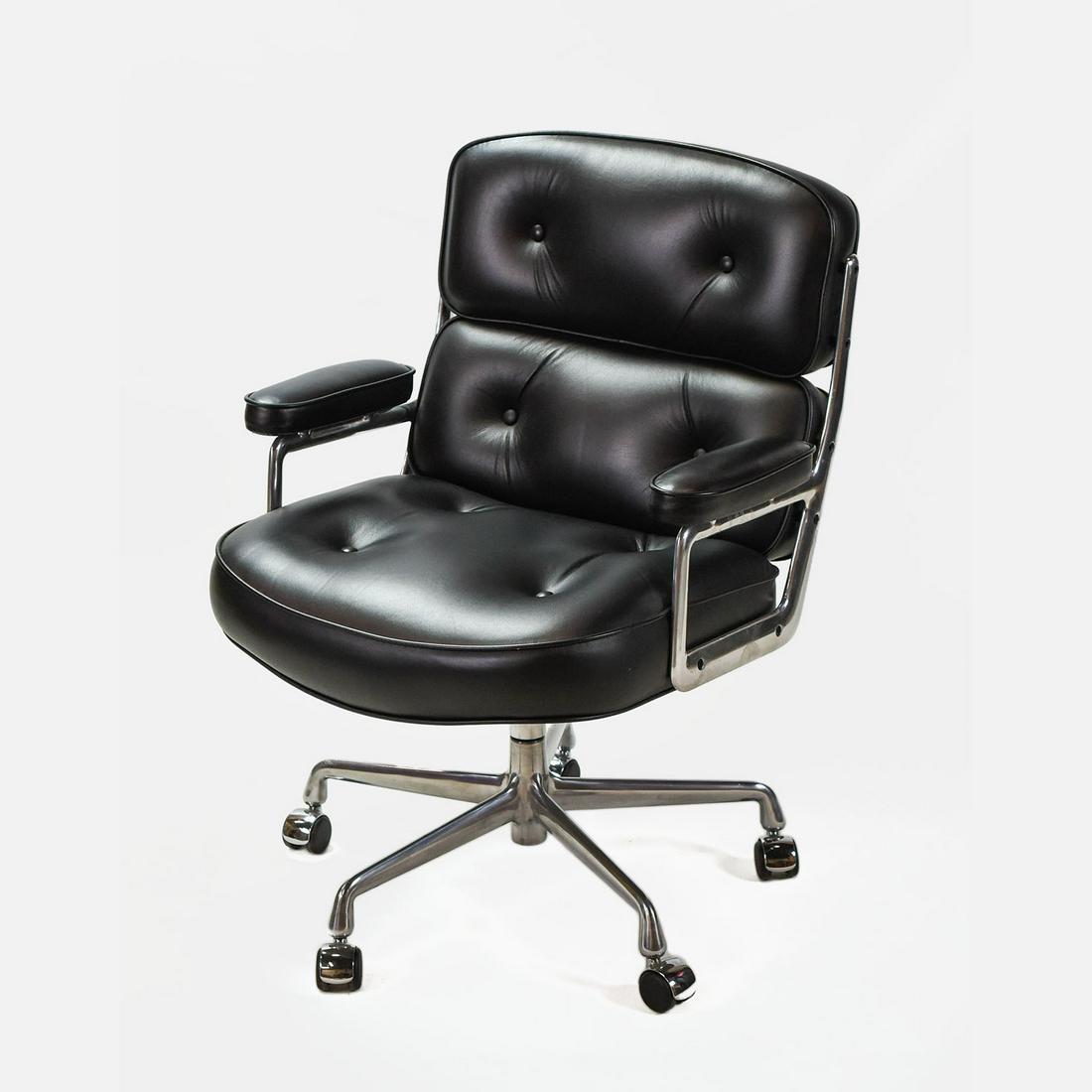 Herman Miller Eames Time-Life Executive Chair: Charles and Ray Eames designed the Eames executive chairs in 1960 to grace the lobbies that they designed for the Time-Life Building in New York City. That's why some people call them Time-Life chairs