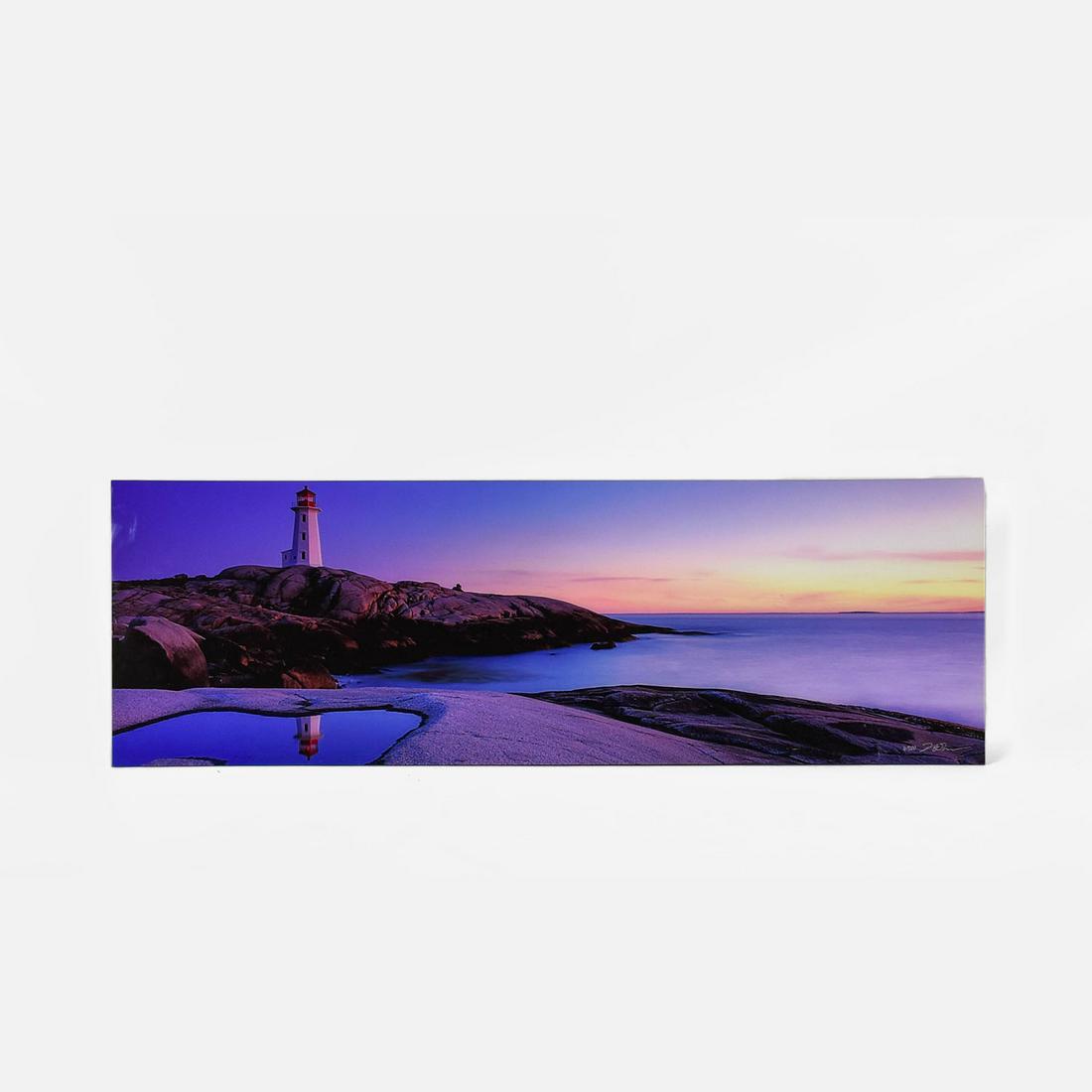 Landscape Photograph on Acrylic "Lighthouse on the Shore at Night" #4/500: Very good original condition. Found with the Peter Lik landscape photos, however, we are unable to identify this photographer. Large size.
