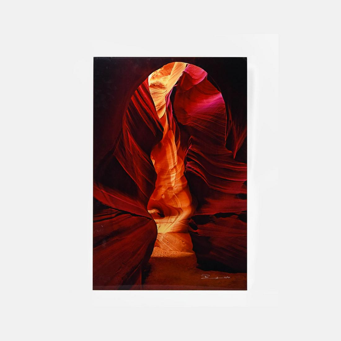 Lik, Peter Landscape Photograph on Acrylic "SUBLIME" 123/950: This very large original limited edition photograph on paper was mounted using highly refined acrylic, a process developed by Lik Galleries, and is one of about a dozen Peter Lik landscape photographs