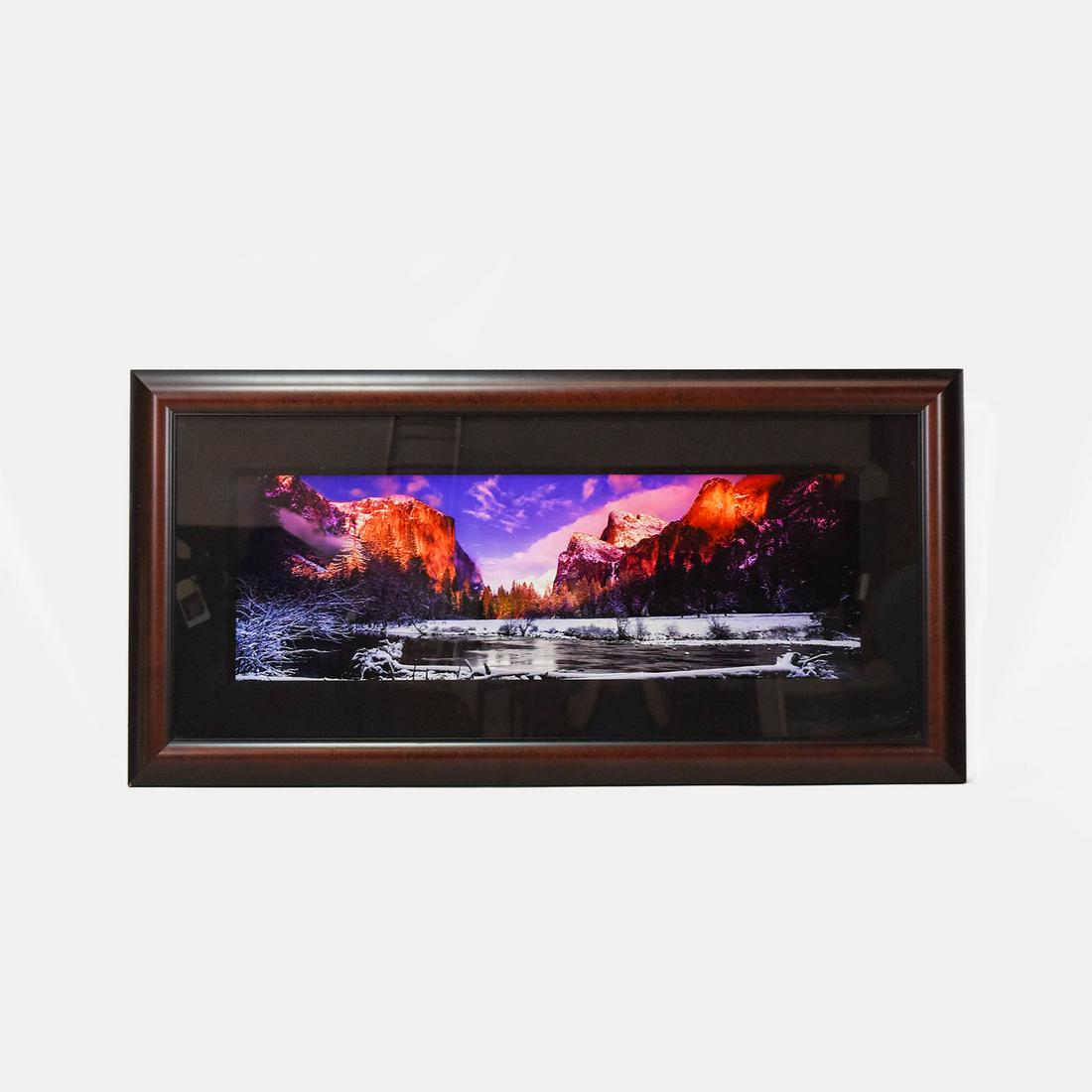 Lik, Peter Landscape Photograph on Acrylic "Icy Waters": This very large original limited edition photograph on paper was mounted using highly refined acrylic, a process developed by Lik Galleries, and is one of about a dozen Peter Lik landscape photographs