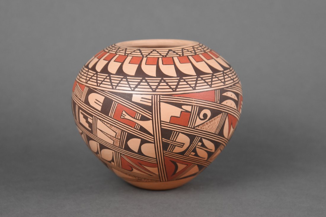 Roberta Youvella Silas Native American Hopi Indian Redware Pottery Bowl (1 of 6)