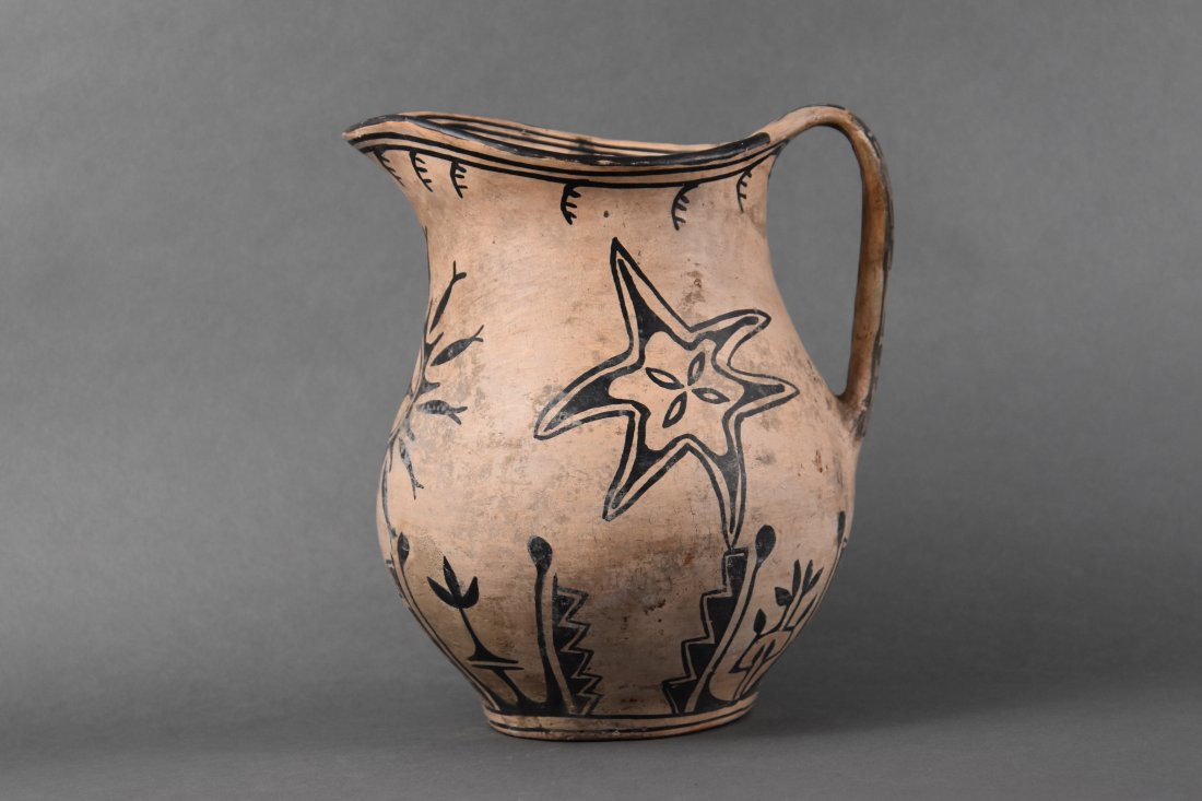Old Santa Domingo Pueblo Native American Indian Painted Pottery Pitcher (1 of 12)