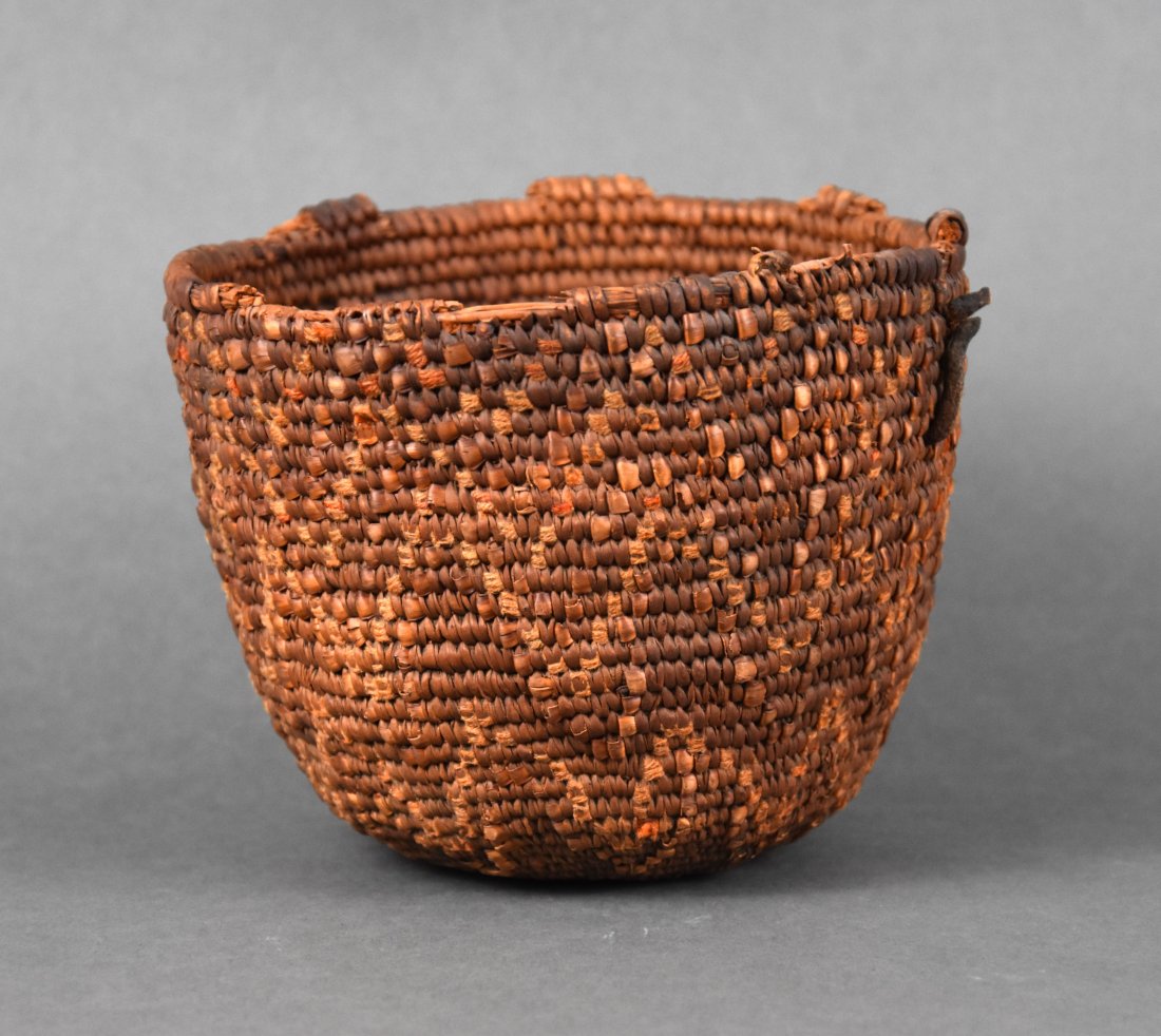 19thC Klamath Native American Indian Basket Rough Rim (1 of 9)