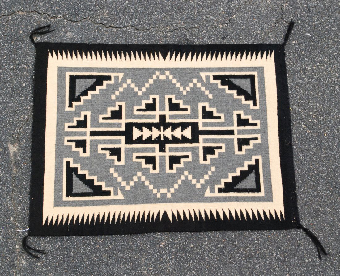 Native American Indian Navajo Wool Blanket Rug 36 X 27 (1 of 4)