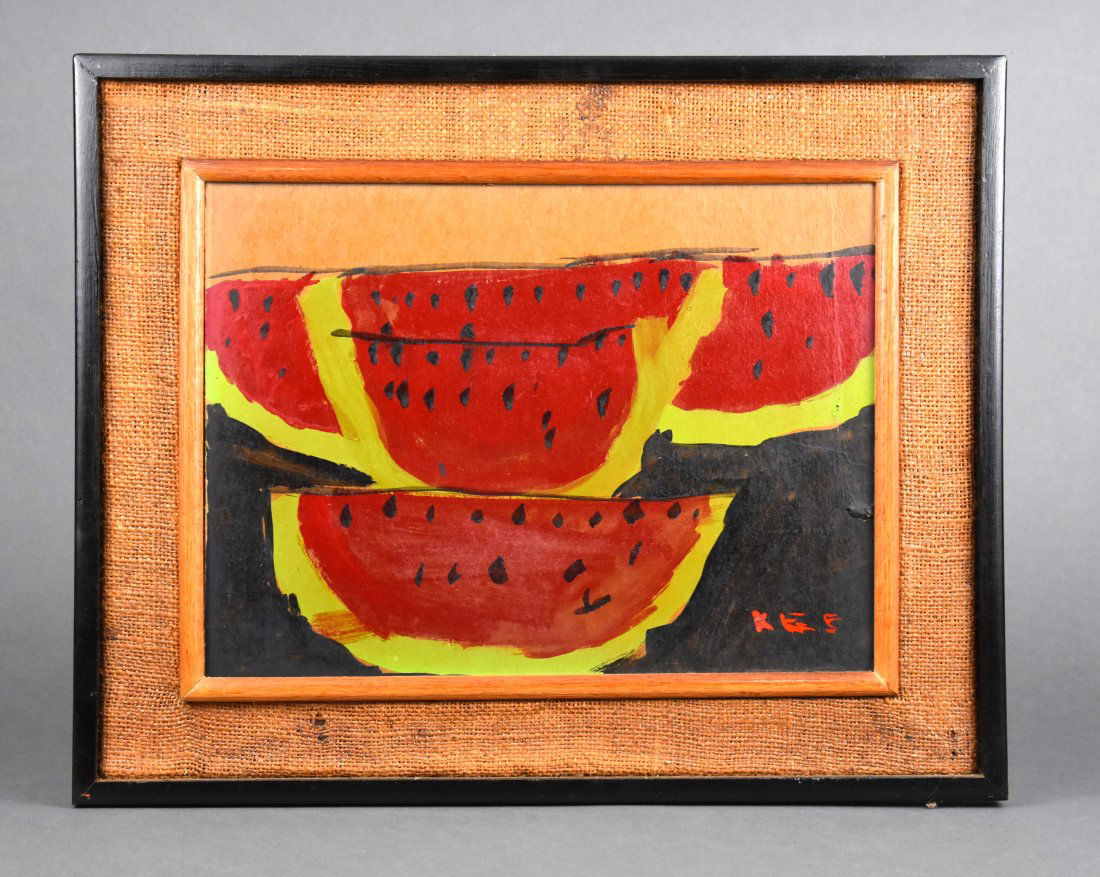 Alfred "Kee" Gorman Native American Indian Painting Watermelon (1 of 4)