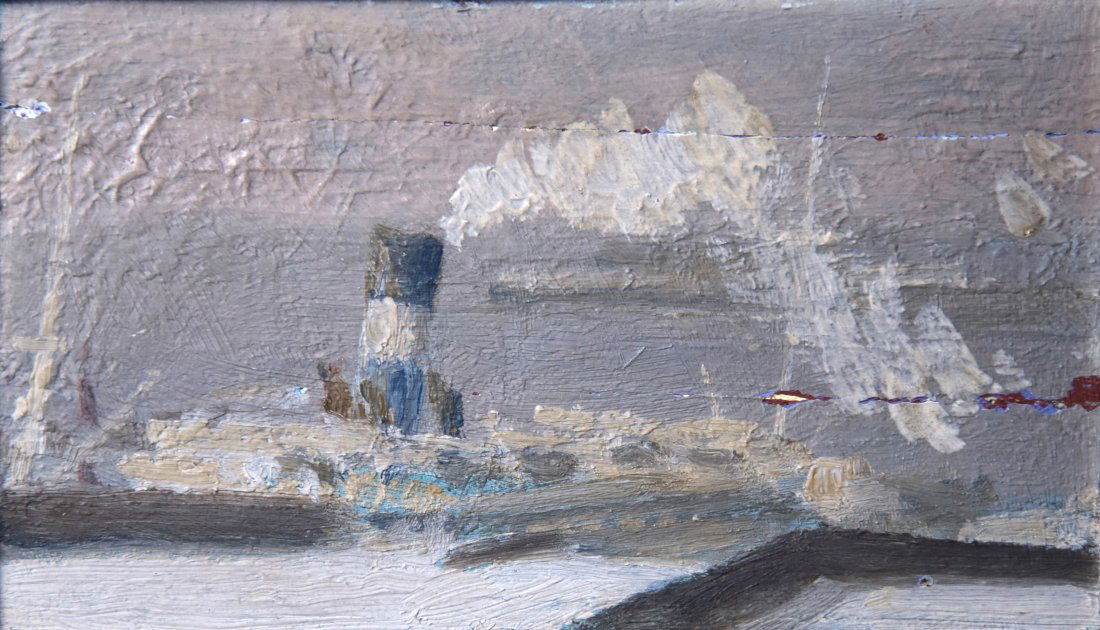 Hamilton Easter Field 1912 Modernist Oil Painting Ocean Liner (1 of 8)