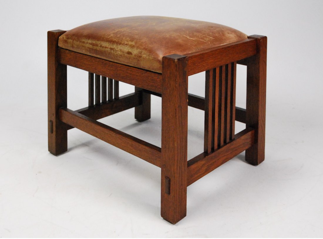 Stickley Modern Arts and Crafts Mission Oak Ottoman Foot Stool (1 of 9)