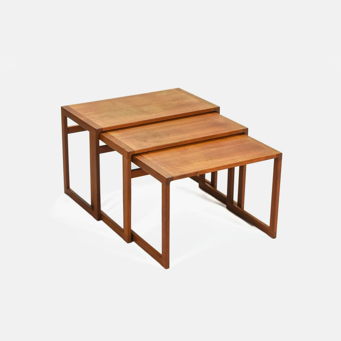 Set of Three Teak Danish Modern Nesting Tables by Vildbjerg Mobelfabrik (1 of 9)