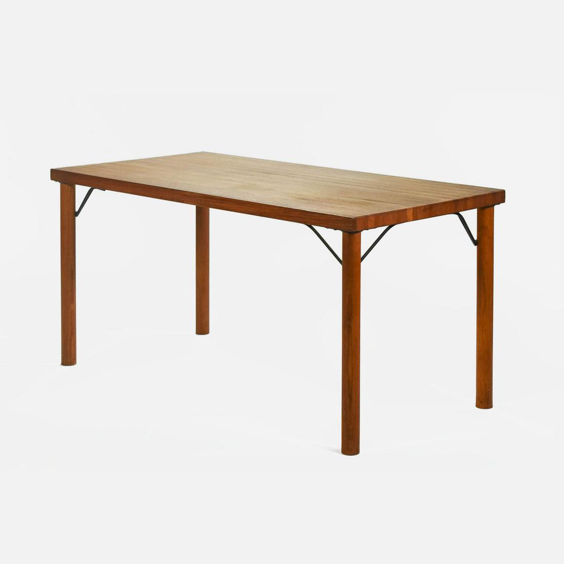 1980s Solid Butcher Block Wood Kitchen Dinette Table (1 of 12)