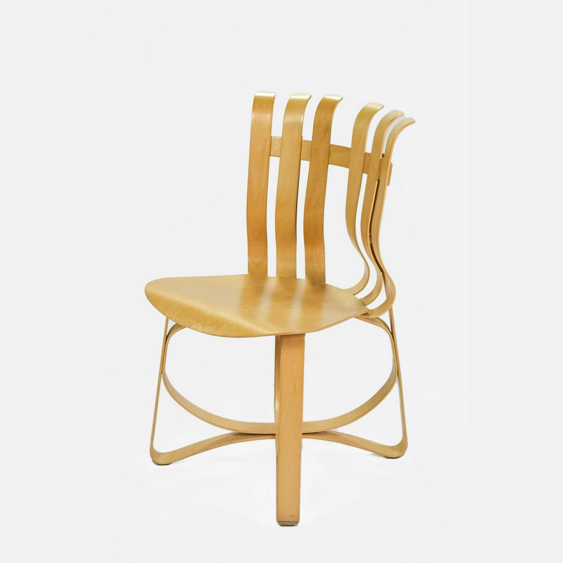 Frank Gehry Hat Trick Knoll Ribbon Chair: Ca. 1980. Excellent throughout. Signed and numbered as shown.