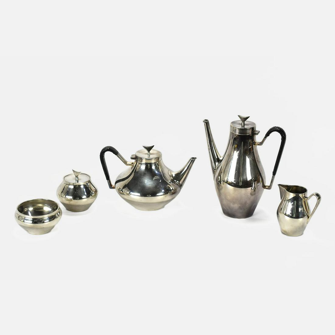 Reed Barton John Prip Danish MCM Modernist Silverplate Teapot Set (1 of 20)
