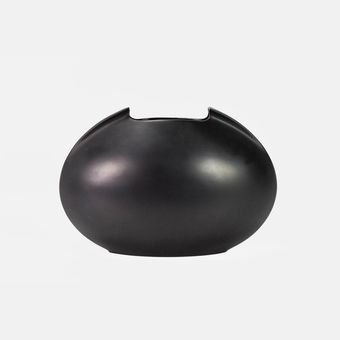 Lino Sabattini for Rosenthal Studio-Line Matte Black Porcelain Tasca Vase (1 of 8)
