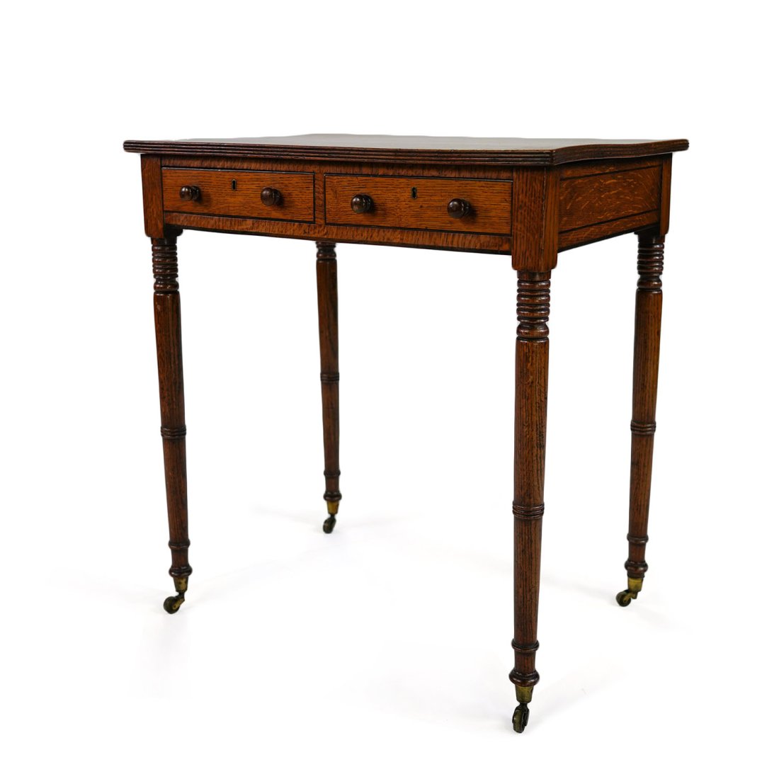 Antique Two Drawer Oak Stand (1 of 9)