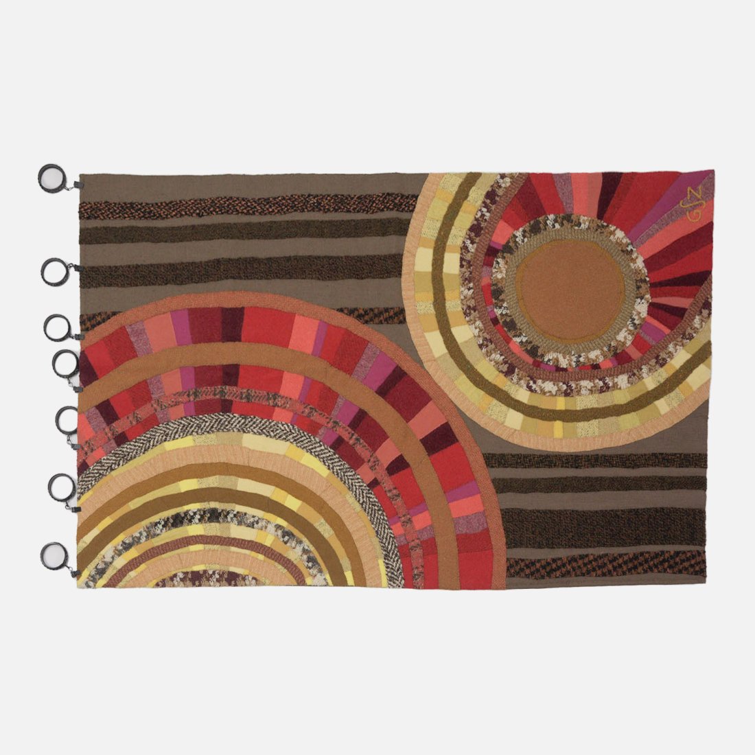 MCM Austrian Hand Made Textile: Mid Century Modern Hand Made Textile Made in Austria.