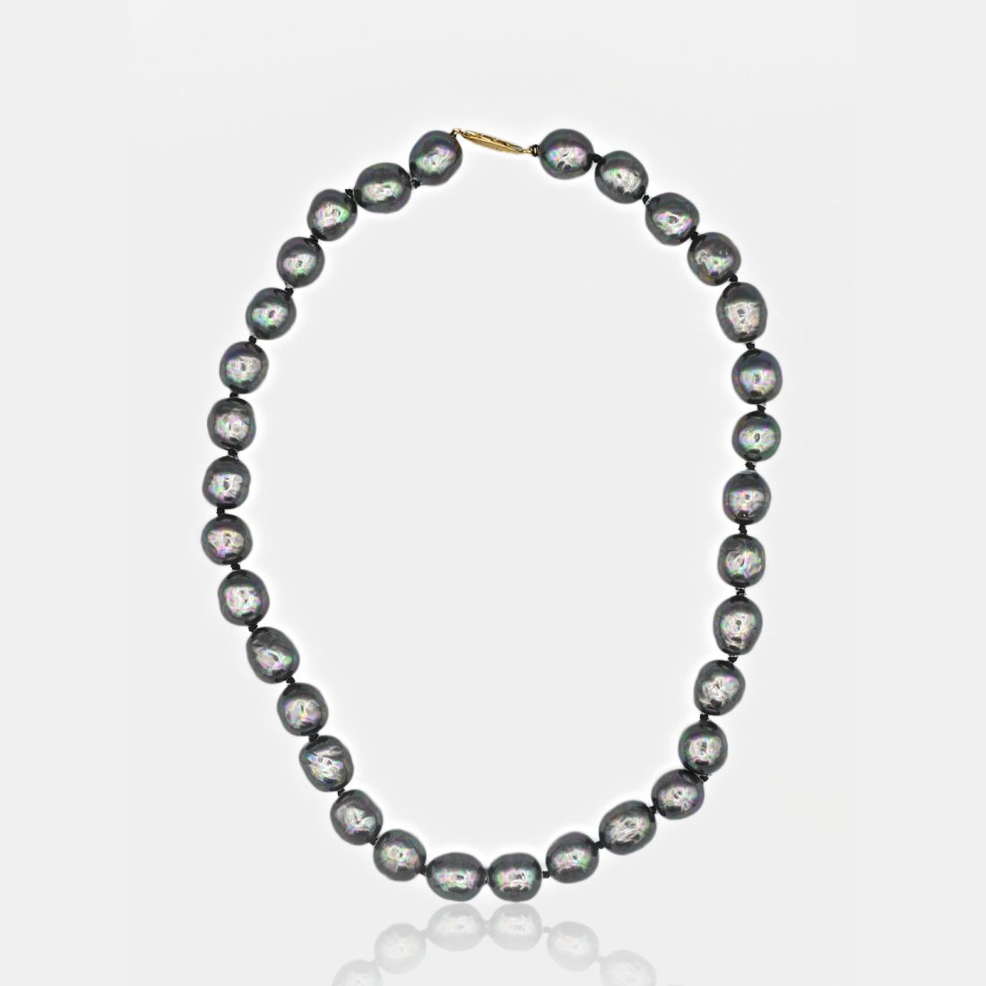 14k fic sale black pearl necklace