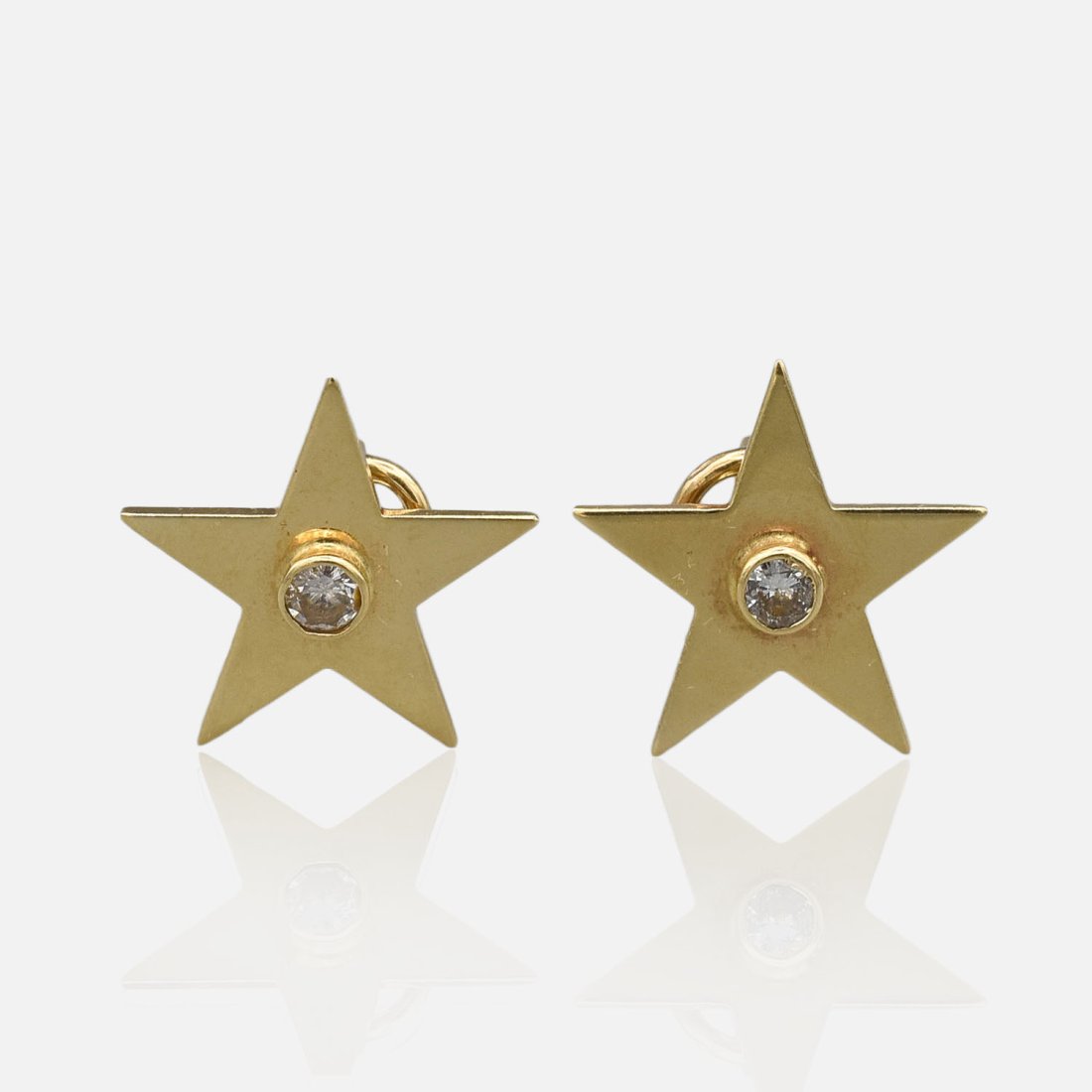 14k Gold Diamond Star Earrings (1 of 5)