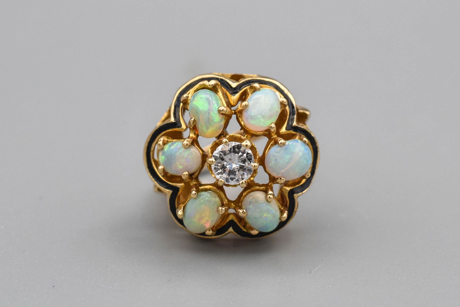 14k Opal Diamond Ring (1 of 7)