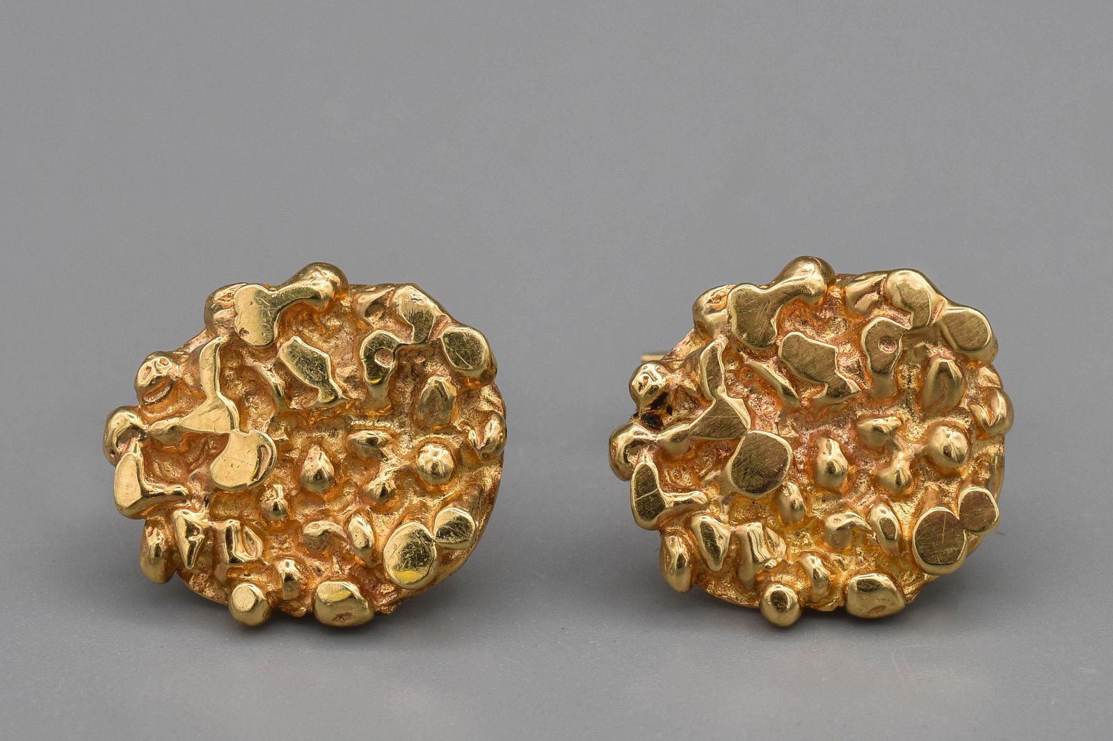 14K Gold Nugget Style Cufflinks (1 of 6)