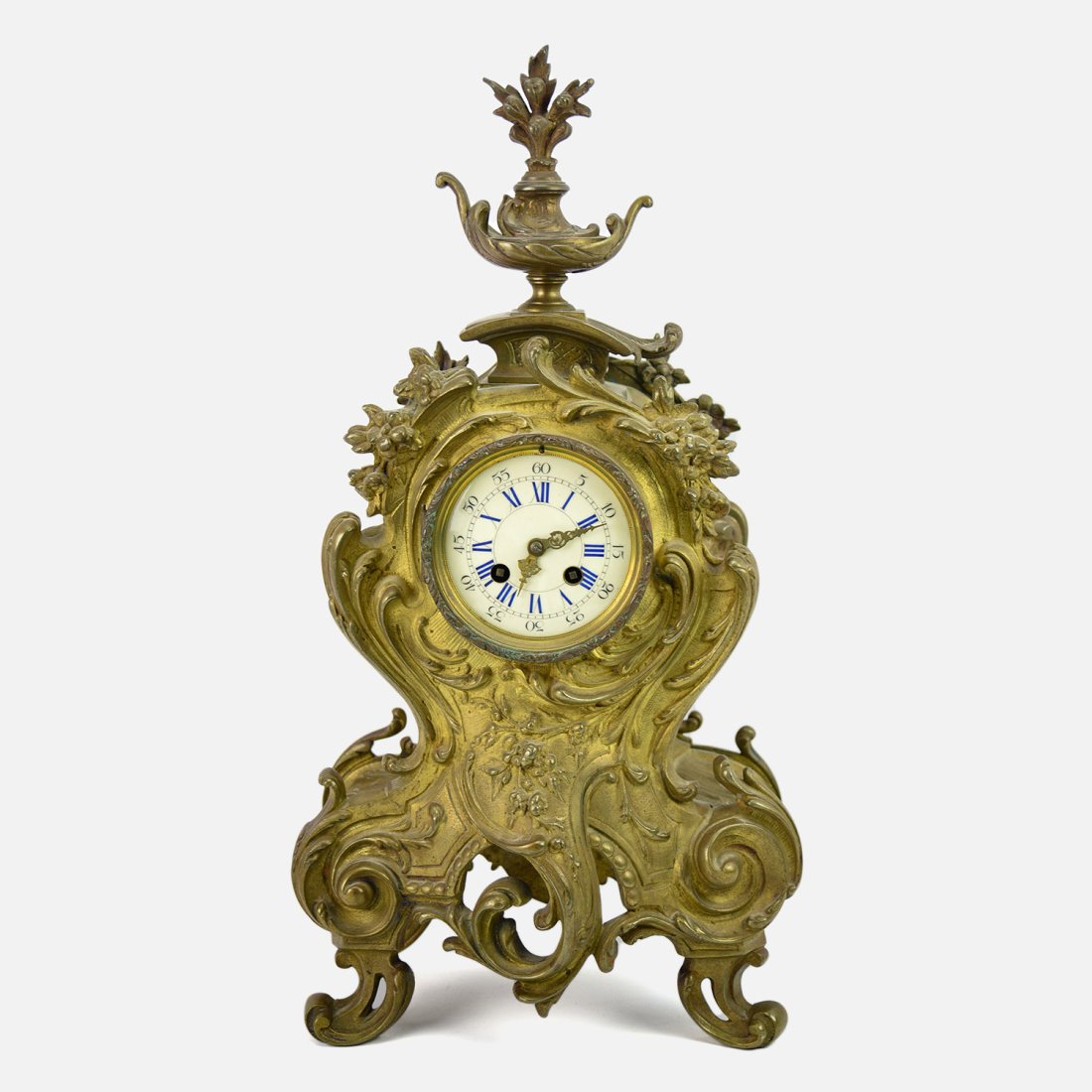 Antique French Bronze Baroque Mantel Clock (1 of 9)