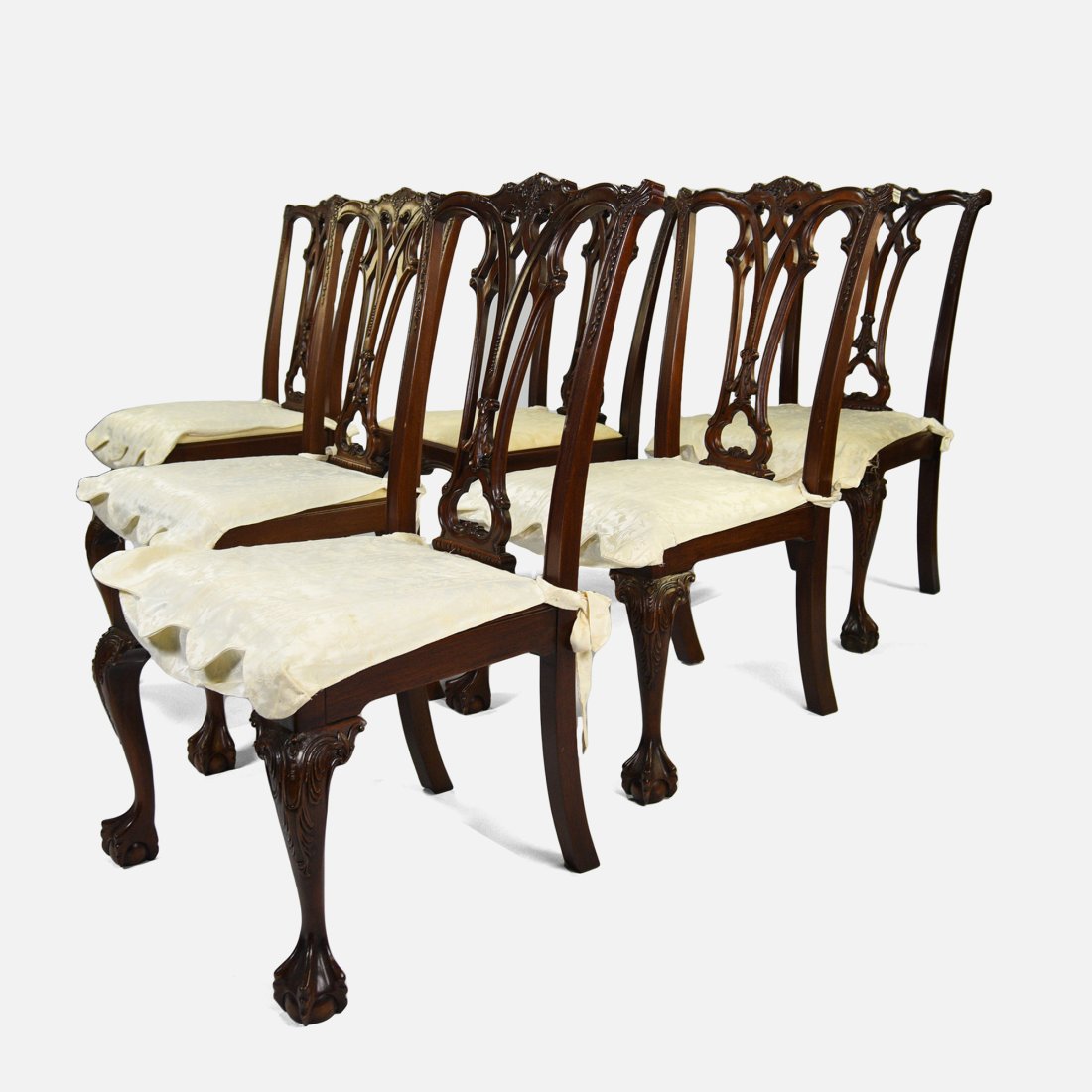 20th C   Six Mahogany Chippendale Dining Chairs Newport Style (1 of 14)