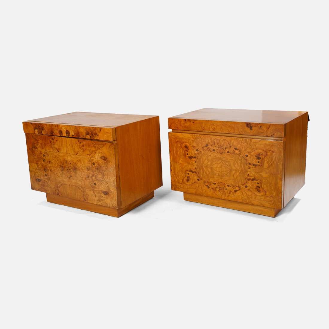 ROLAND CARTER FOR LANE Alpha Series Burl Wood Mid Century Modern End Tables (1 of 10)