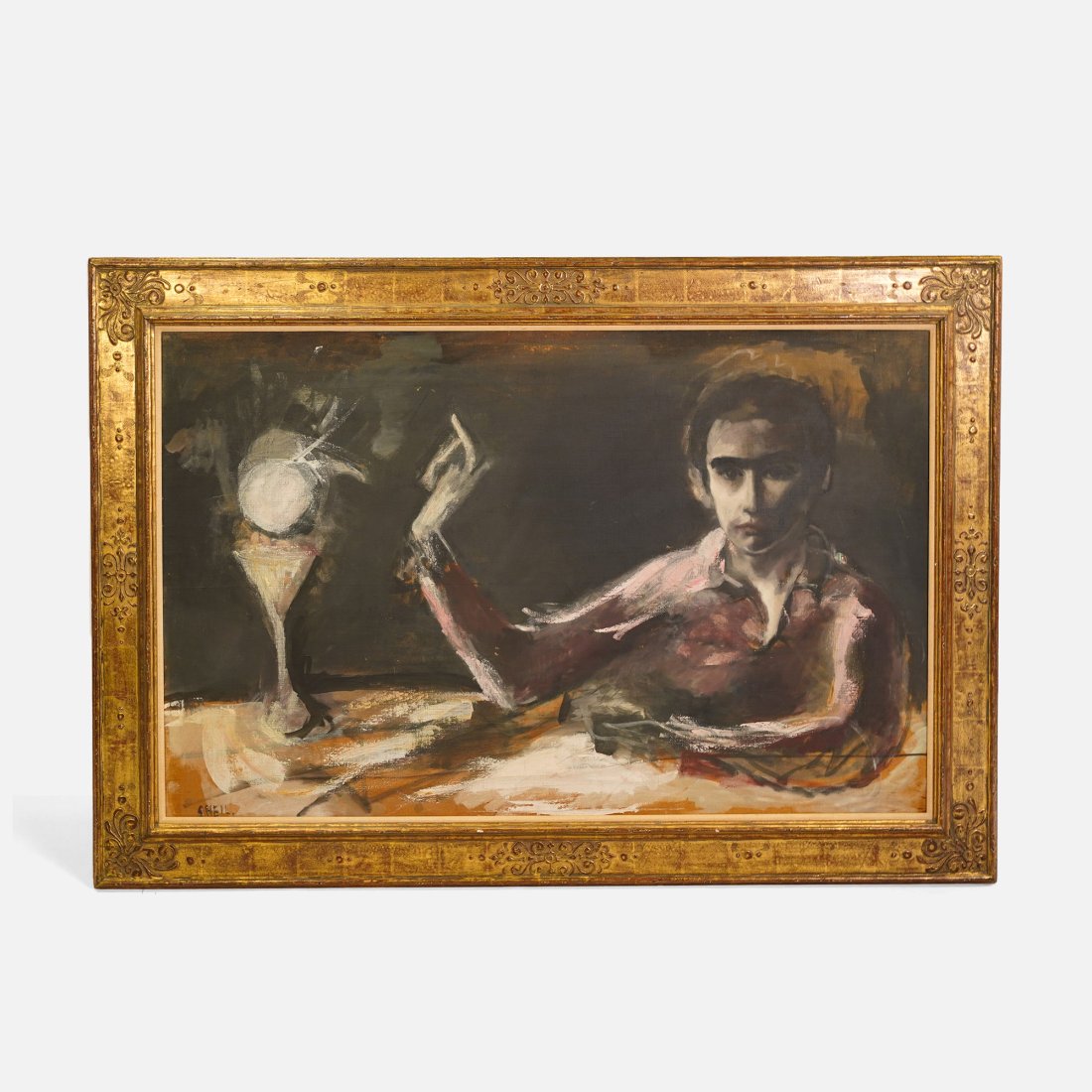 Peter Sheil Impressionist Painting of Man at Table (1 of 7)