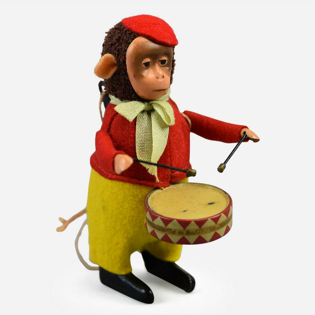 ビンテージ、シュコー、ディンキーなど Schuco German 985/1 Tin Windup Monkey Drummer