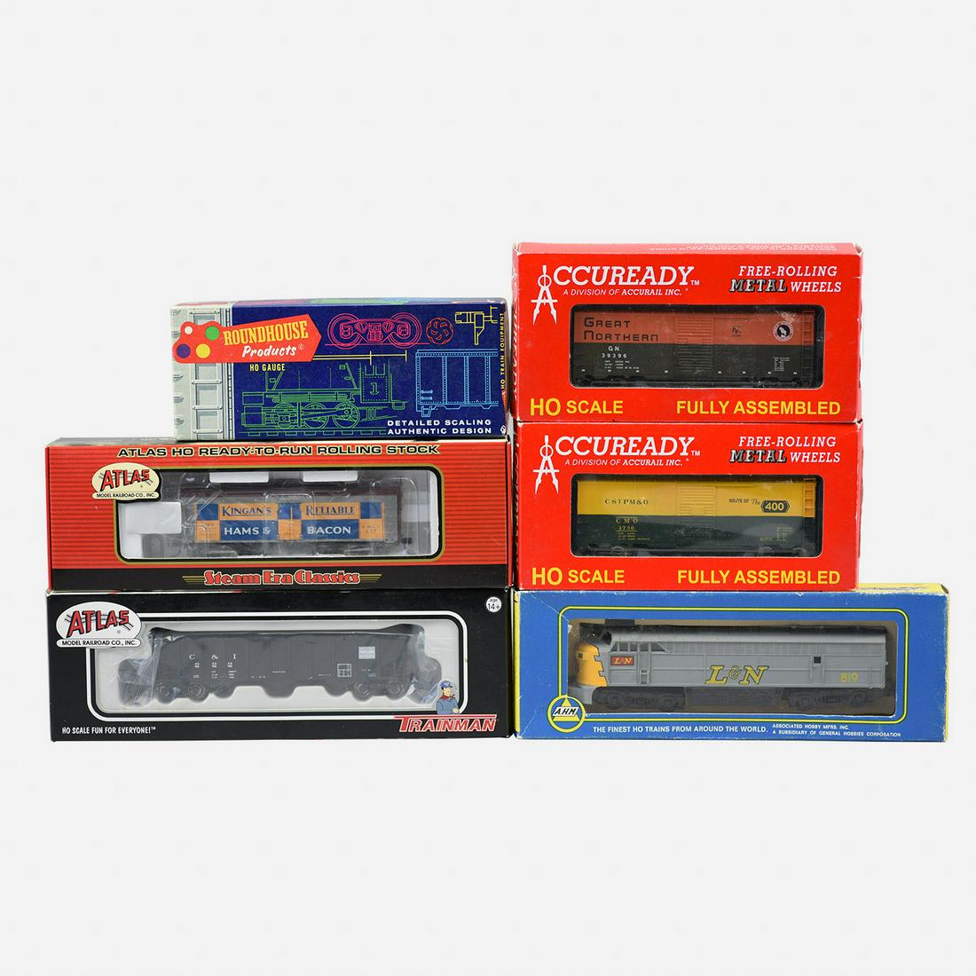 Six Various Brand Model HO Trains Accurail Atlas AHM Roundhouse (1 of 14)