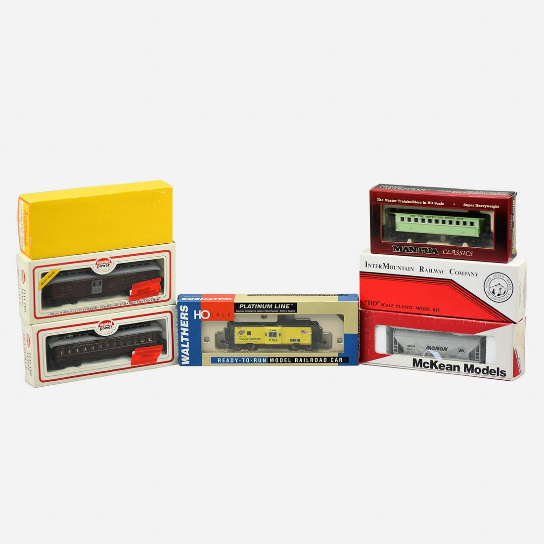 Seven Various Brand Model HO Trains Model Power McKean Mantua Accurail (1 of 18)