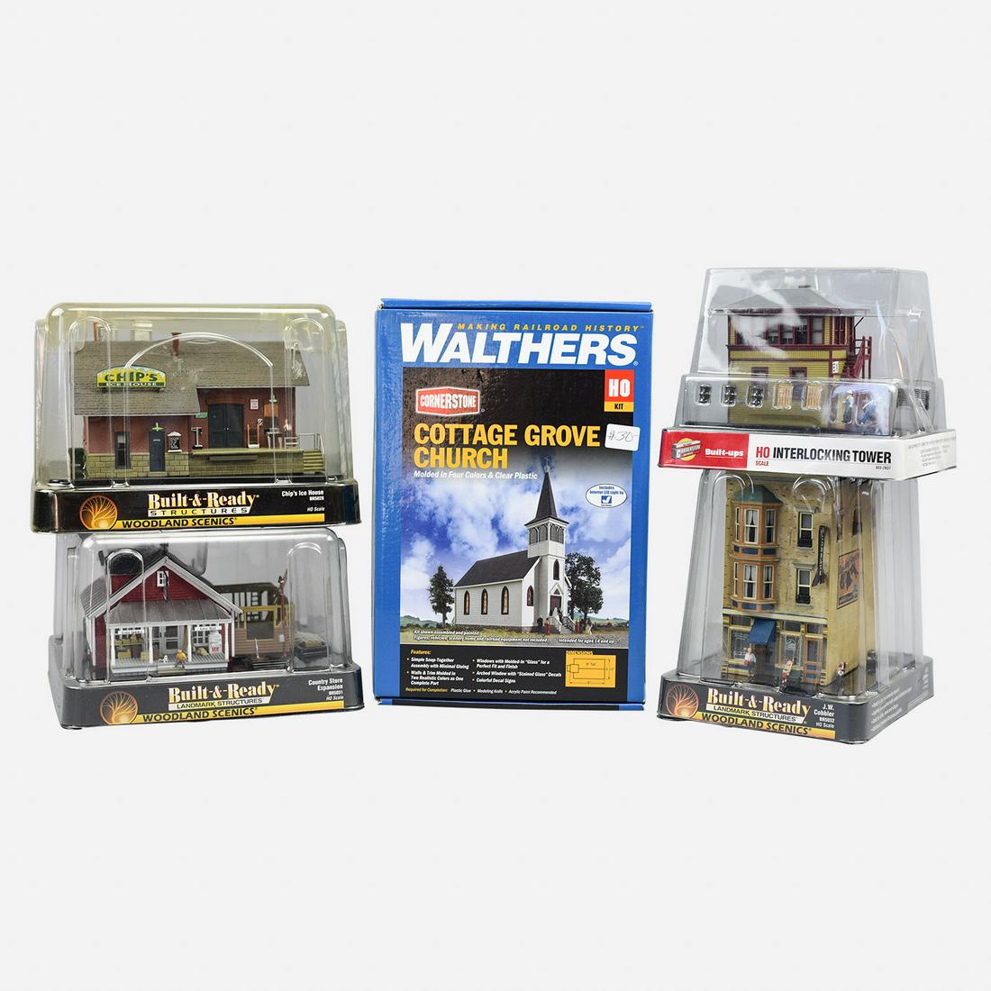 Built-&-Ready and Walthers HO Model Train Structures (1 of 18)