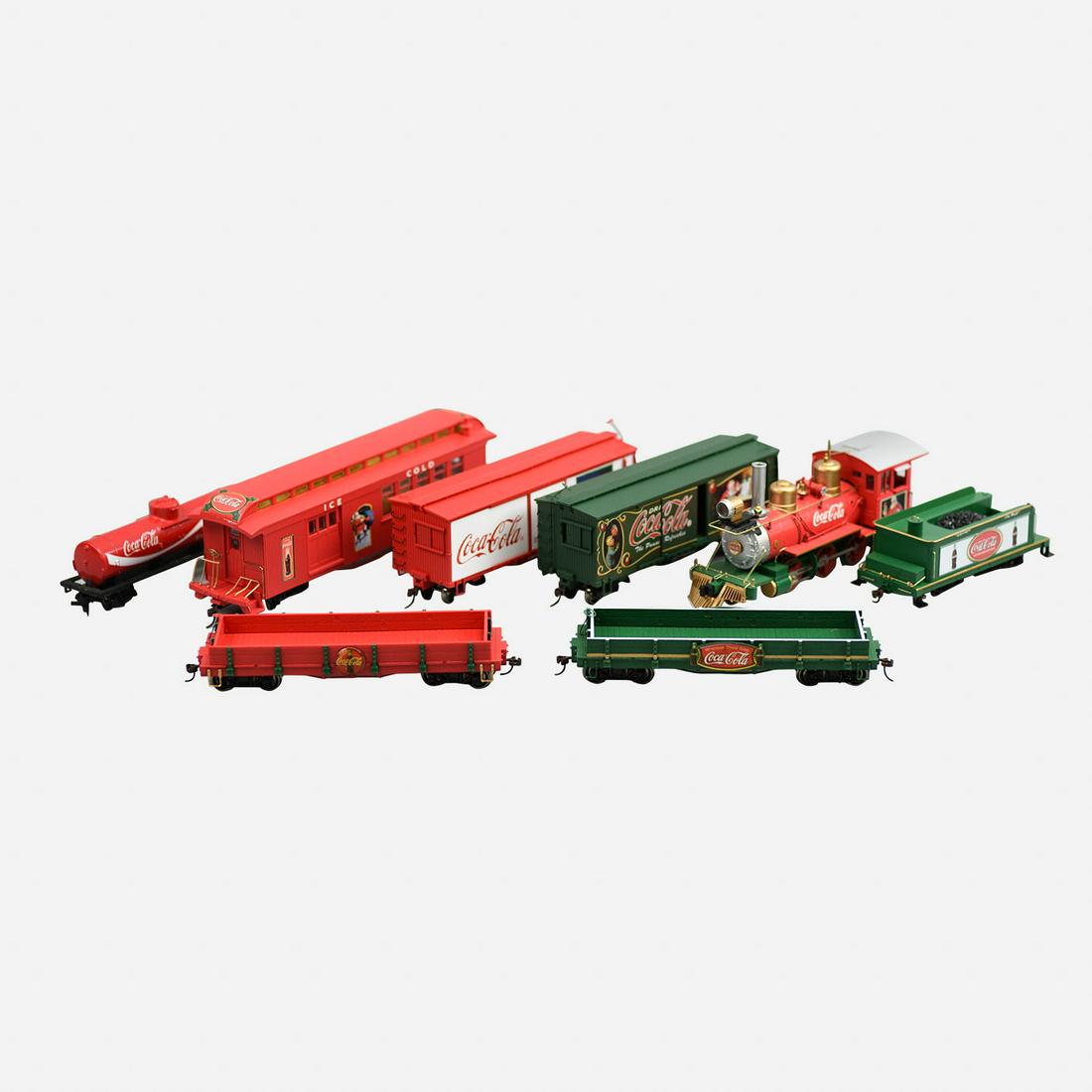 Eight Various Brand Coca-Cola Christman Model Trains (1 of 19)
