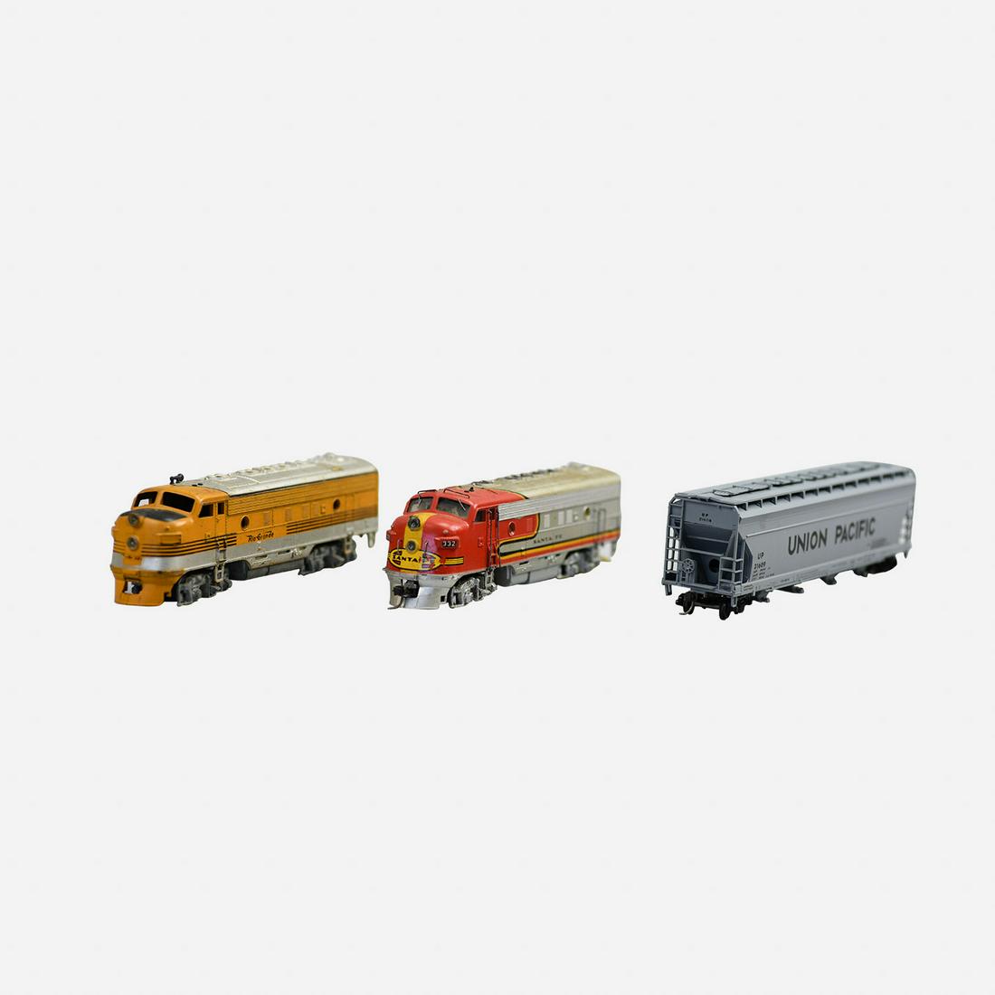 Three Athearn Model Trains, Two Locomotives, one Boxcar (1 of 11)