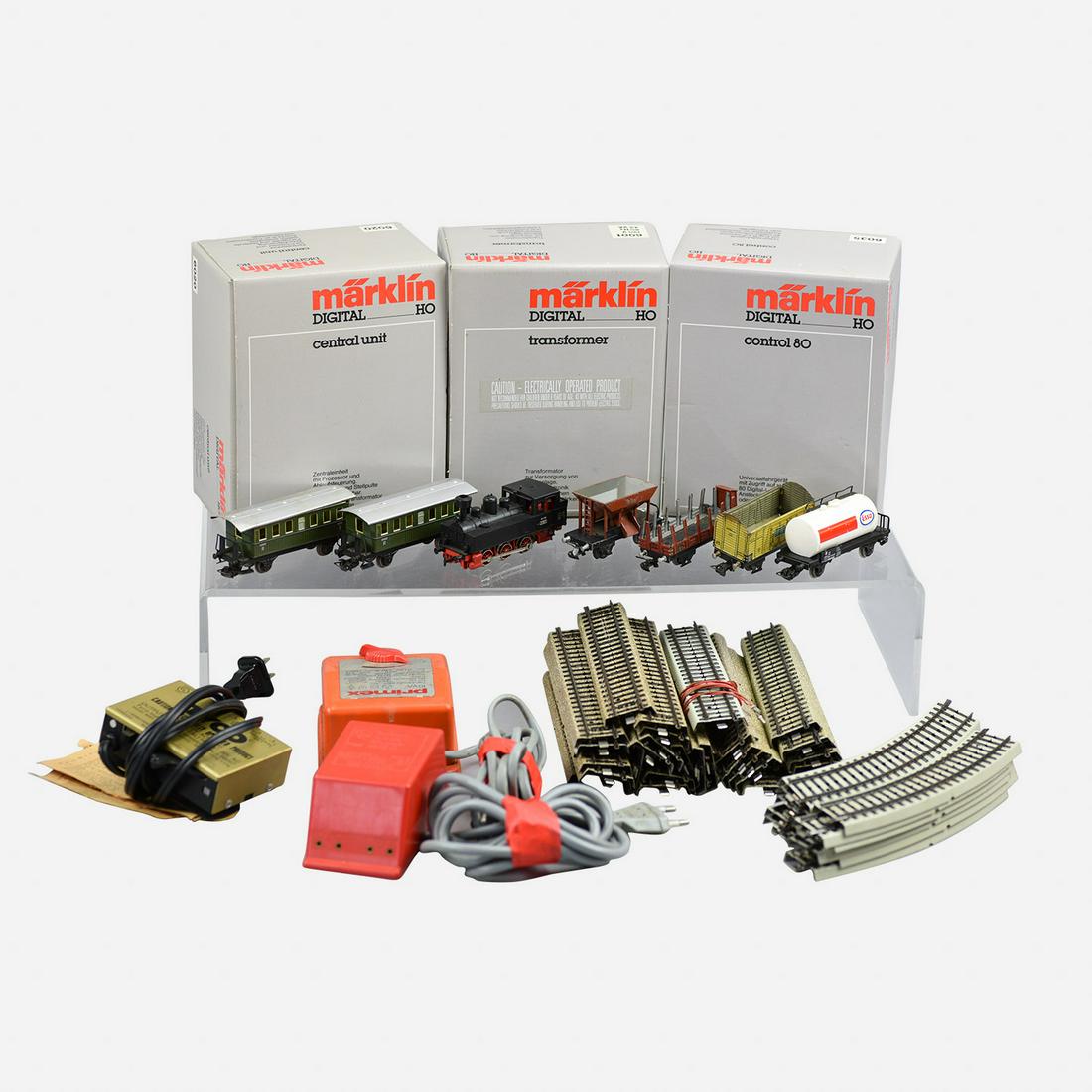 Three Marklin Digital HO Units w/Boxes & One Tyco Transformer & Box of Marklin Trains, Tracks and (1 of 20)