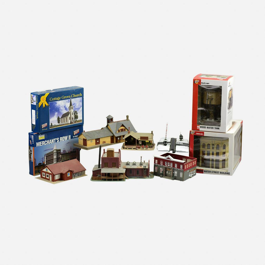Vintage HO Scale Model Buildings Cornerstone Built-Ups etc. (1 of 20)