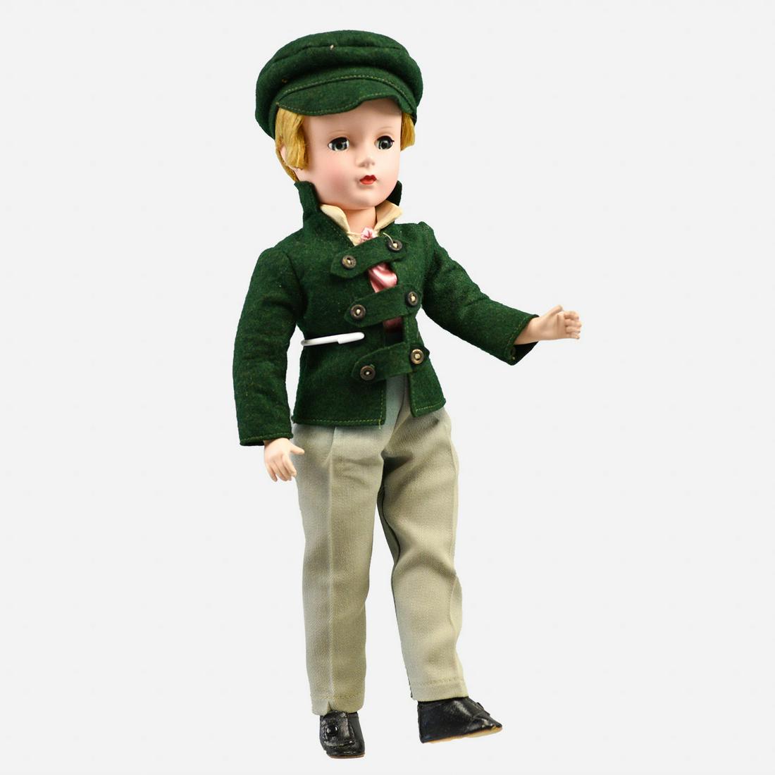 Vintage Madame Alexander Tommy Bangs Doll Original Outfit Tagged Little Men 14": Excellent shape. Clothing is in good shape. Please see photos for details. Selling as is.